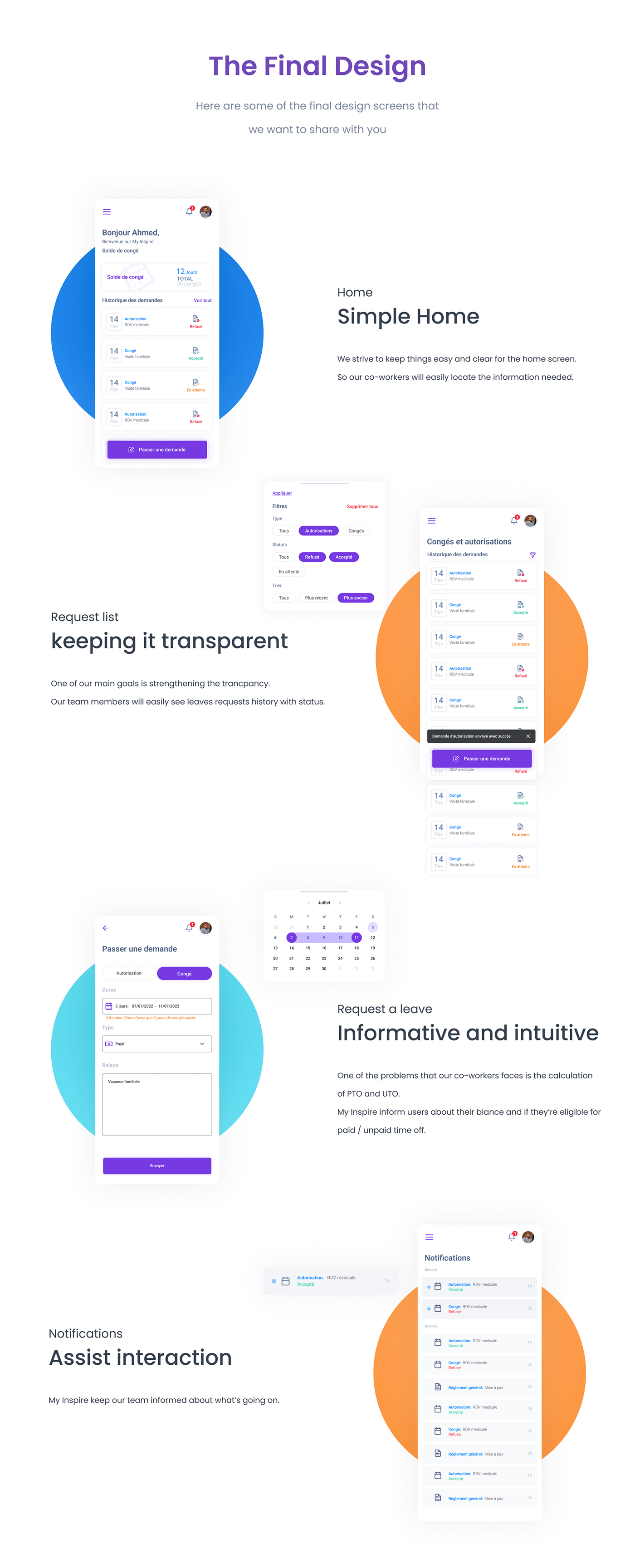 My Inspire | Leave Management App | UX/UI Case Study — case study page 7