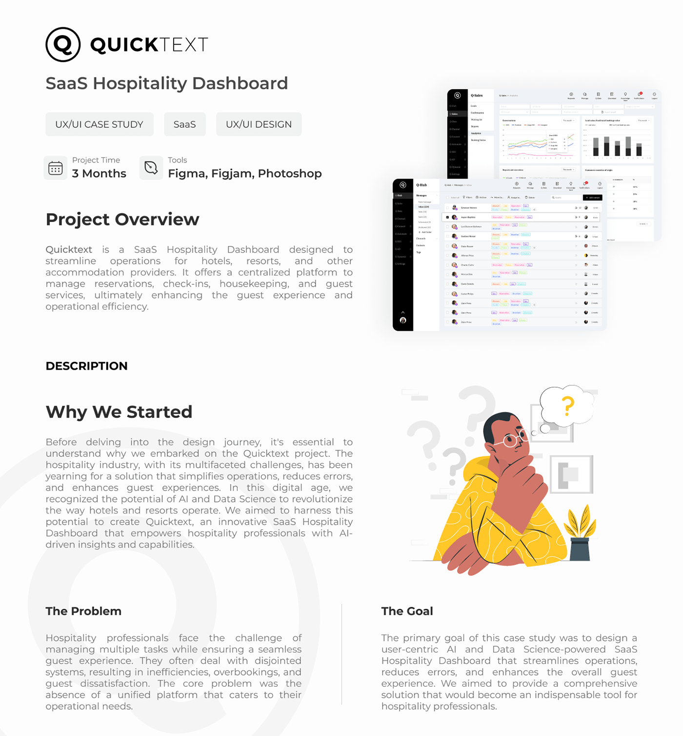 UX Case Study: Quicktext – SaaS Dashboard — case study page 1