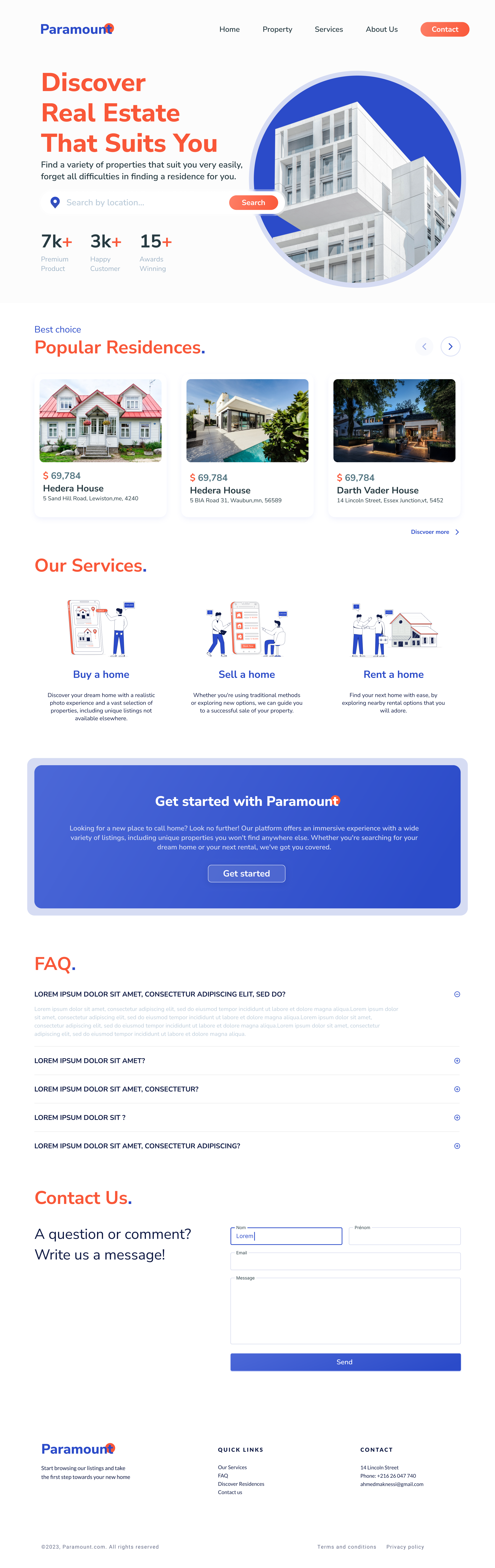 Real Estate – Landing Page UI — case study page 3