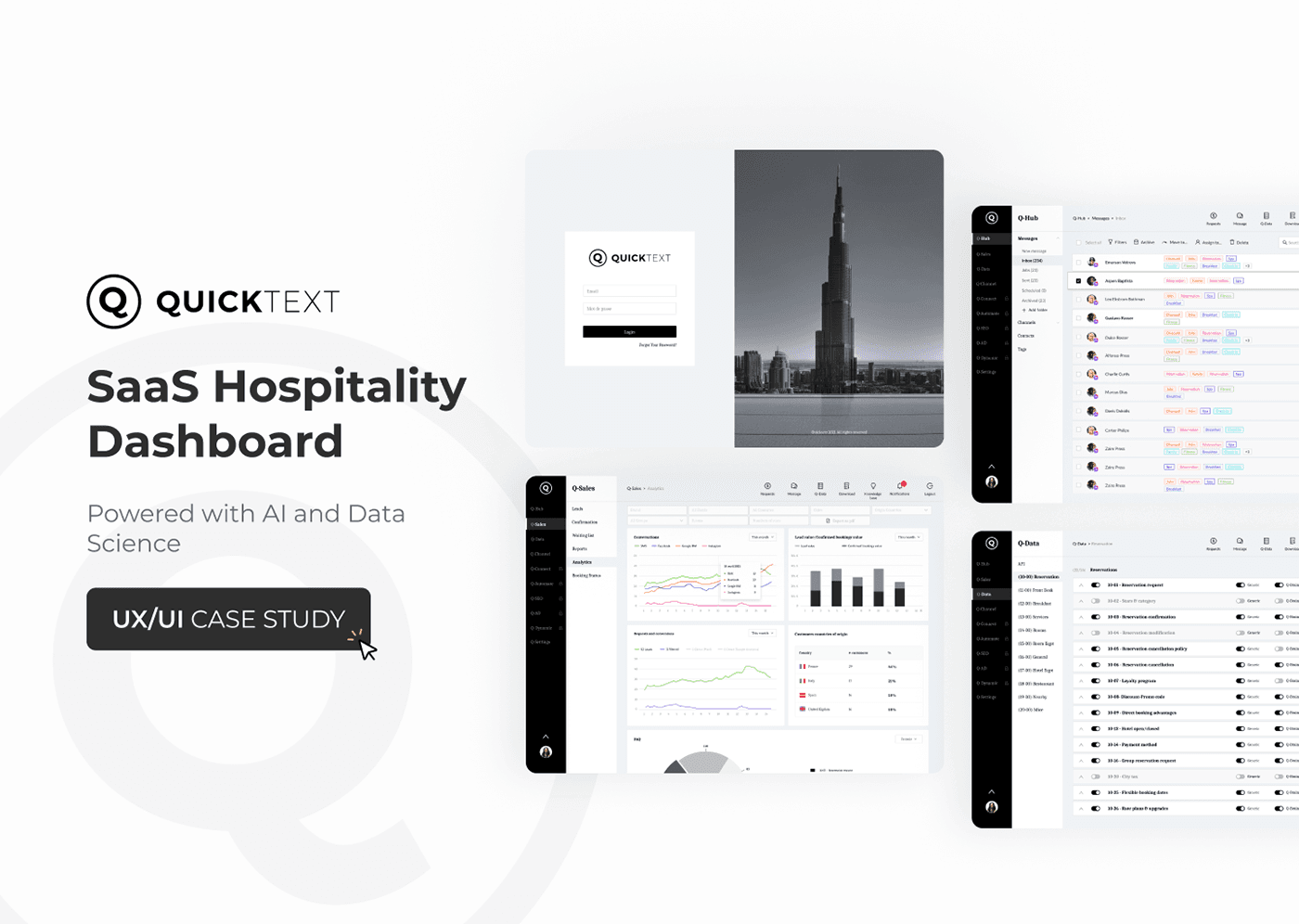 UX Case Study: Quicktext – SaaS Dashboard - Hero 1