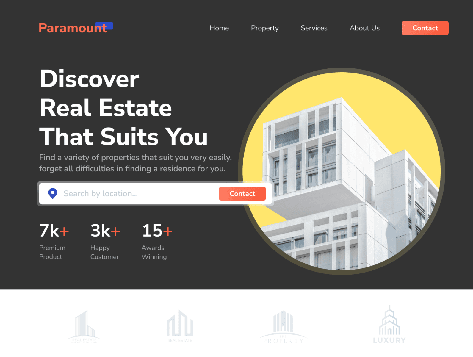 Real Estate – Landing Page UI