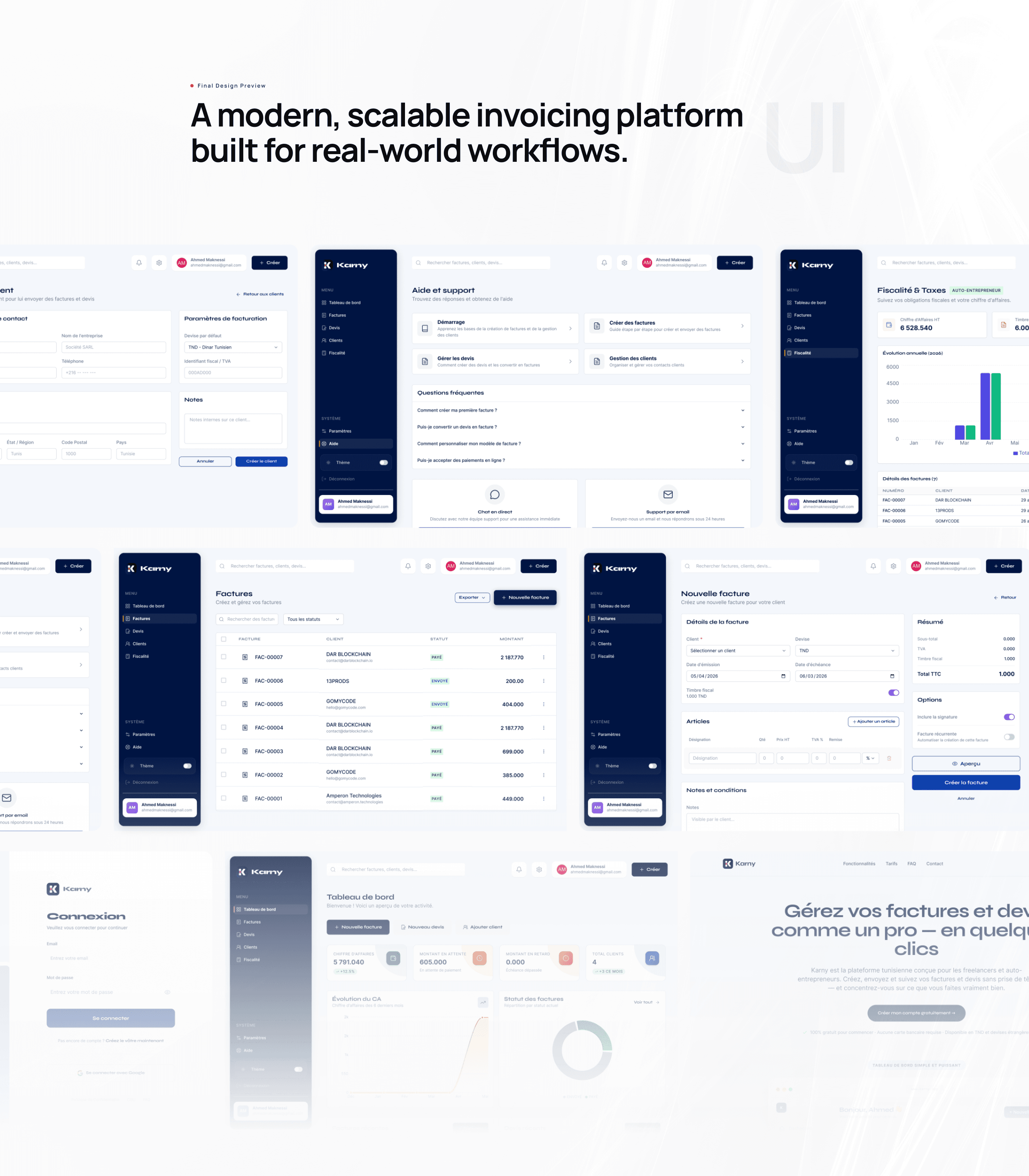 Karny · SaaS Invoicing Platform UX Case Study - Gallery 5